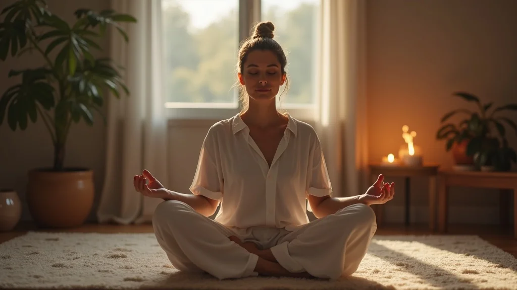 Diverse group using meditation apps outdoors in a sunny park, each engaged with their smartphone.