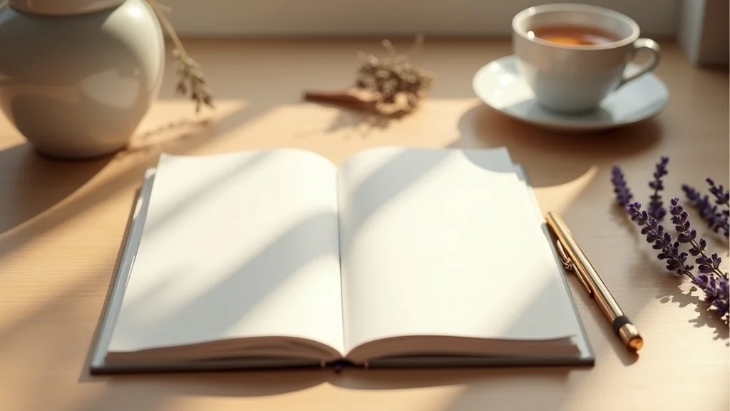 Open journal for mindfulness journaling—how to strengthen intuition, develop intuition